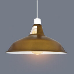 Ledsone Vintage Metal Lamp Shades In A Antique Shades For Ceiling Lights Lampshades , Yellow Brass, 2Pack - thumbnail 2