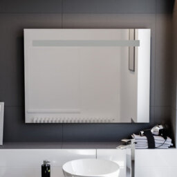 Nes Home 800X600mm Led Bathroom Mirror With Anti-Fog Function, Touch Sensor Switch, Cool White Lighting Vertical & Horizontal - thumbnail 3