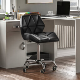Lassic Vida Designs Geo Black Office Swivel Chair Ukfr Pu Faux Leather - thumbnail 1
