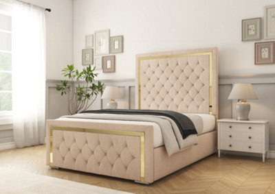 Comfort Beds Sofia Gold Sand Naples Bed Frame - image 1