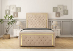 Comfort Beds Sofia Gold Sand Naples Bed Frame - thumbnail 2