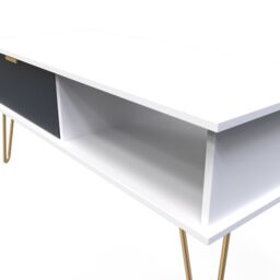 Linear Ready Assembled Matt Indigo & White 1 Drawer Small Coffee Table (H)455mm (W)905mm (D)395mm - thumbnail 5