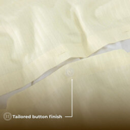 MHG Living Cream Striped Polycotton Duvet Cover Set With Button Fastening - Double - thumbnail 5