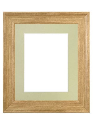 Frames By Post Scandi Oak Frame With Light Grey Mount For Image Size 9 X 6 - image 1