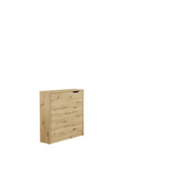 Arte Oak Artisan Slim Convertible Desk 90Cm - Space-Saving, Hidden Workstation - thumbnail 2