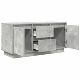 Berkfield Tv Cabinet With Led Lights Concrete Grey 100X41X50 Cm - thumbnail 6