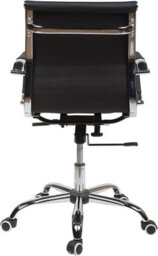Evre Mid Back Boardroom Black Faux Leather Desk Chair With Chrome Finish - thumbnail 4