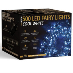 NETTA 500 Led 50M Fairy String Christmas Tree Lights Outdoor And Indoor Plug In - Cool White - thumbnail 1