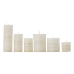 Thehotsale 6Pcs White Candles Set Unscented Pillar Paraffin Wax - thumbnail 3