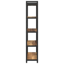 Berkfield Bookcase Old Wood 80 X 30 X 153 Cm Engineered Wood - thumbnail 6