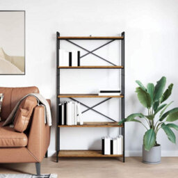 Berkfield Bookcase Old Wood 80 X 30 X 153 Cm Engineered Wood - thumbnail 4
