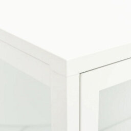Berkfield Classic Sideboard White 75X35X105 Cm Steel And Glass - thumbnail 8