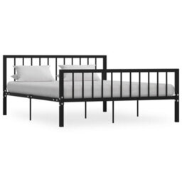 Berkfield Bed Frame Black Metal 160X200 Cm - thumbnail 1