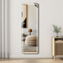 Sline 1500X400mm Rectangle Full Length Led Mirror With Aluminum Alloy Frame Free Standing Mirror Dimmable 3 Color - thumbnail 6