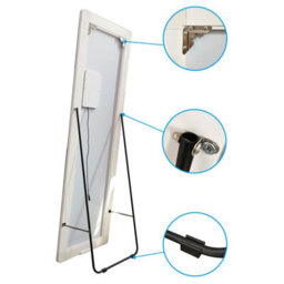 Sline 1500X400mm Rectangle Full Length Led Mirror With Aluminum Alloy Frame Free Standing Mirror Dimmable 3 Color - thumbnail 8