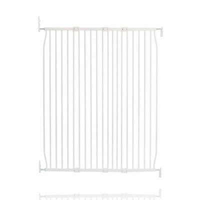 Safetots Extra Tall Eco Screw Fit Baby Gate, White, 120Cm - 130Cm, Extra Tall Gate 100Cm In Height, Stair Gate For Baby - image 1