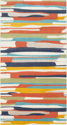 Livabliss City-Modern Orange Yellow Beige Graphic Living Dining Bedroom Rug 60 X 90 Cm Easy Care, Non Shedding - thumbnail 1