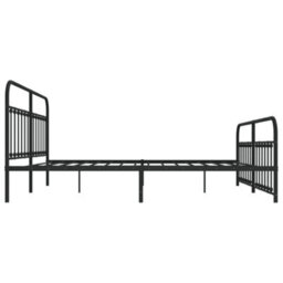Berkfield Metal Bed Frame With Headboard And Footboard Black 193X203 Cm - thumbnail 7
