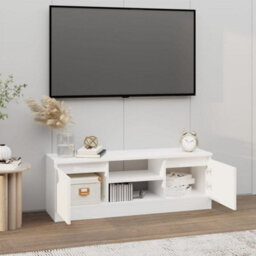 Berkfield Tv Cabinet With Door White 102X30X36 Cm - thumbnail 3
