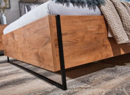 Arte Loft Ottoman Bed With Slats - Eu Super King In Oak Lancelot & Black - W190Cm X D216Cm X H100Cm, Luxurious And Functional - thumbnail 4