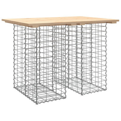 Berkfield Rustic Garden Bench Gabion Design 100X70X72 Cm Solid Wood Pine - image 1
