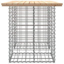Berkfield Rustic Garden Bench Gabion Design 100X70X72 Cm Solid Wood Pine - thumbnail 4