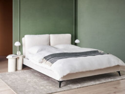 Beliani Bed Boucle Melle 160 X 200 Cm (Eu King Size) Off-White - thumbnail 2