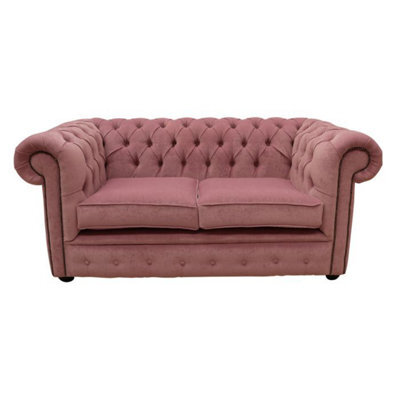 Chesterfield 2 Seater Pimlico Lilac Fabric Sofa Settee Bespoke In Classic Style - image 1