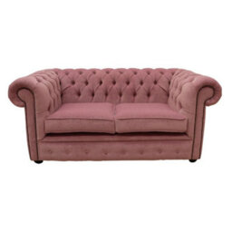 Chesterfield 2 Seater Pimlico Lilac Fabric Sofa Settee Bespoke In Classic Style - thumbnail 1