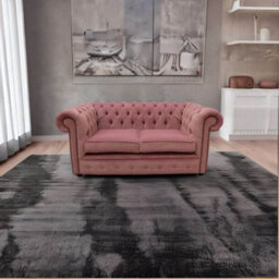Chesterfield 2 Seater Pimlico Lilac Fabric Sofa Settee Bespoke In Classic Style - thumbnail 4