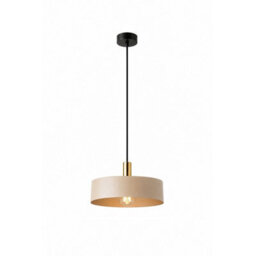 Luminosa Lighting Luminosa Latte Dome Pendant Ceiling Light Beige, Gold 1X E27 - thumbnail 1
