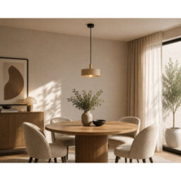 Luminosa Lighting Luminosa Latte Dome Pendant Ceiling Light Beige, Gold 1X E27 - thumbnail 4