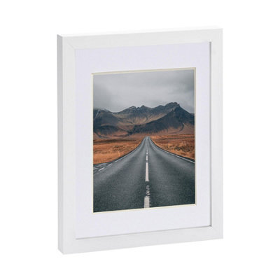 "Nicola Spring Photo Frame With 5"" X 7"" Mount - 8"" X 10"" - White/white" - image 1
