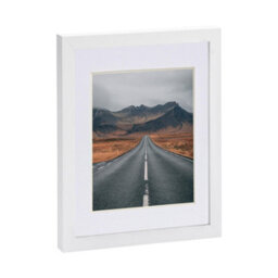 "Nicola Spring Photo Frame With 5"" X 7"" Mount - 8"" X 10"" - White/white" - thumbnail 1