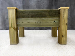 Arbor Garden Solutions Gardenglow Wooden Planter, 2-Tier Smooth Surface (L-75Cm X D-60Cm X H-50Cm) - thumbnail 3