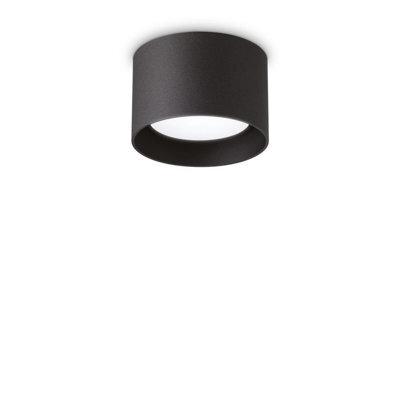 Ideal Lux Spike Round Surface Mounted Downlight Black - image 1