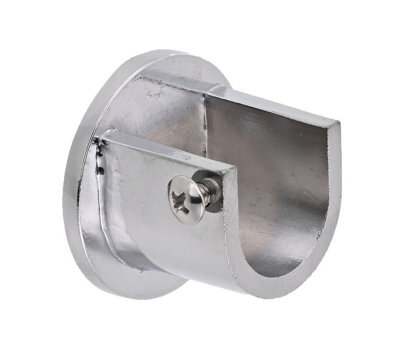 Lister Cartwright 19mm Curtain Pole Ends Brackets With Adjustable Screws Metal Finish (Pack Of 1)
