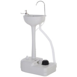Outsunny Portable Camping Sink With Towel Holder & Soap Dispenser Hand Wash - thumbnail 2