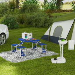 Outsunny Portable Camping Sink With Towel Holder & Soap Dispenser Hand Wash - thumbnail 9