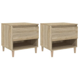 Berkfield Bedside Tables 2 Pcs Sonoma Oak 50X46X50 Engineered Wood - thumbnail 2