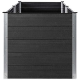 Berkfield Modern Garden Raised Bed 200X100X91 Cm Wpc Grey - thumbnail 4