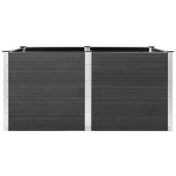 Berkfield Modern Garden Raised Bed 200X100X91 Cm Wpc Grey - thumbnail 3