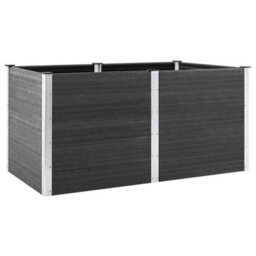 Berkfield Modern Garden Raised Bed 200X100X91 Cm Wpc Grey - thumbnail 1