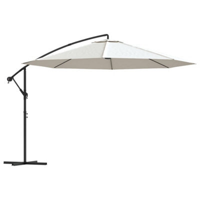 Berkfield Cantilever Umbrella 3.5 M Sand White - image 1