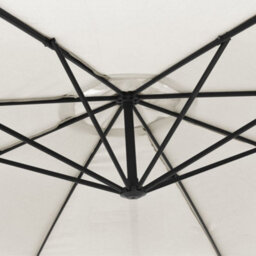 Berkfield Cantilever Umbrella 3.5 M Sand White - thumbnail 6