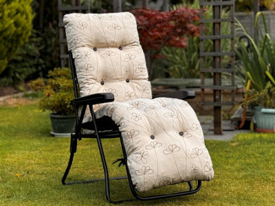 Glendale Garden & Leisure Glendale Garden Relaxer Replacement Cushion Only - Cream Flower