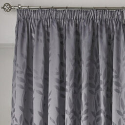 Luxury Living Tivoli Pencil Pleat Taped Top Curtains Silver - thumbnail 2