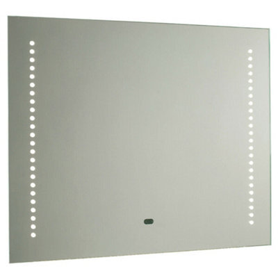Ip44 Led Bathroom Mirror 50Cm X 60Cm Vanity Light Ir Switch & Dual Shaver Socket - image 1