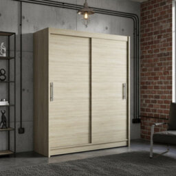 Galeria Modern Sliding Door Wardrobe 150Cm In Sonoma Oak - thumbnail 1
