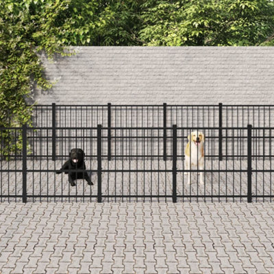 Berkfield Outdoor Dog Kennel Steel 14.11 M2 - image 1